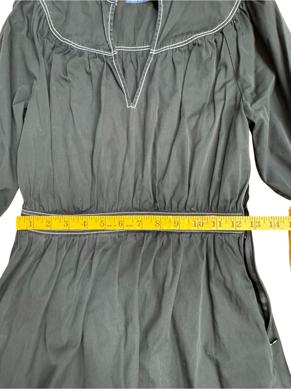 Ralph Lauren Black Midi Dress with Ruffle Hem - Picture 5 of 14